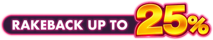 Rakeback up to 25%